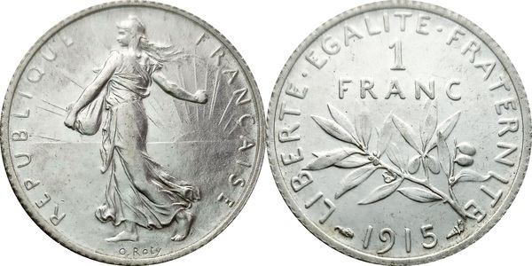 Avers et revers — 1-franc-semeuse