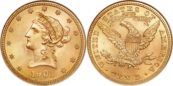 Avers et revers — 10-dollars-liberty