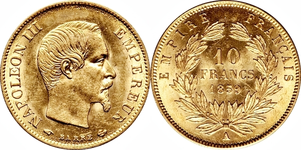 Avers et revers — 10-francs-napoleon