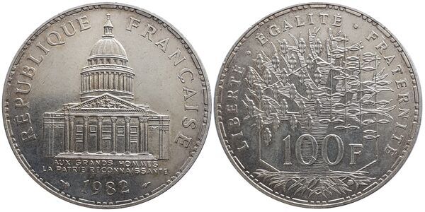 Avers et revers — 100-francs-pantheon