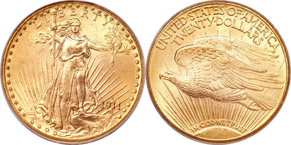 Avers et revers — 20-dollars-saint-gaudens