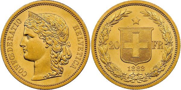 Avers et revers — 20-francs-suisse-helvetia