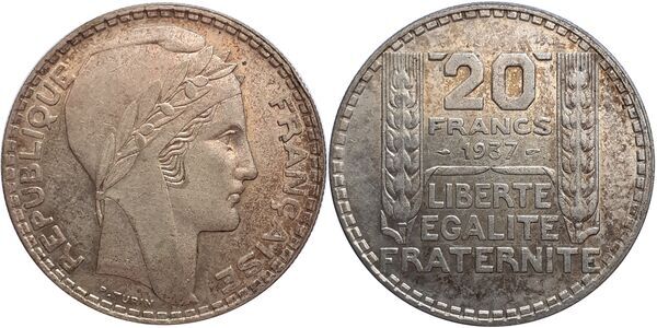 Avers et revers — 20-francs-turin