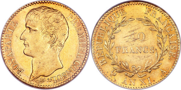 Avers et revers — 40-francs-napoleon