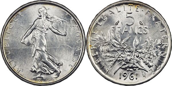 Avers et revers — 5-francs-semeuse