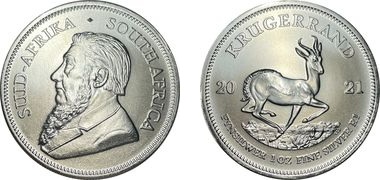 Avers et revers — krugerrand-argent-1oz