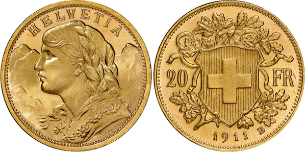 Avers et revers — vreneli-20-francs